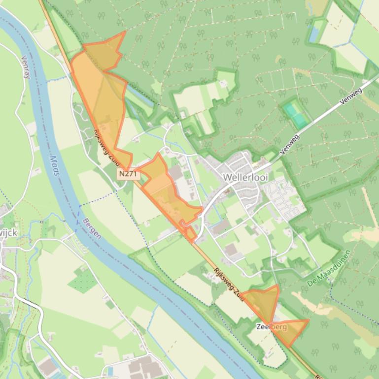 Kaart van postcodegebied 5856AA.