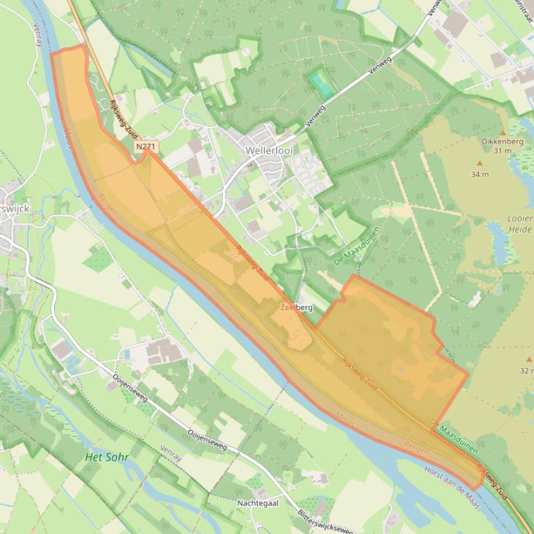 Kaart van postcodegebied 5856AB.