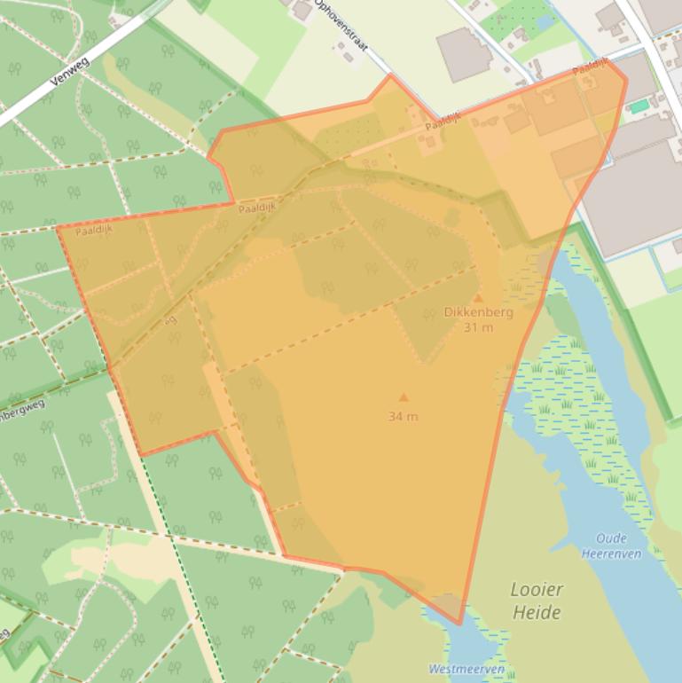 Kaart van postcodegebied 5856CA.