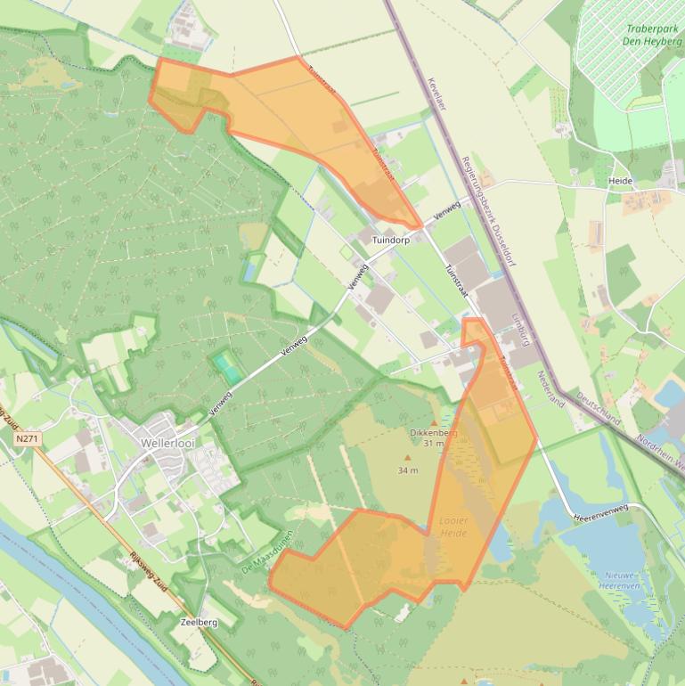 Kaart van postcodegebied 5856CG.