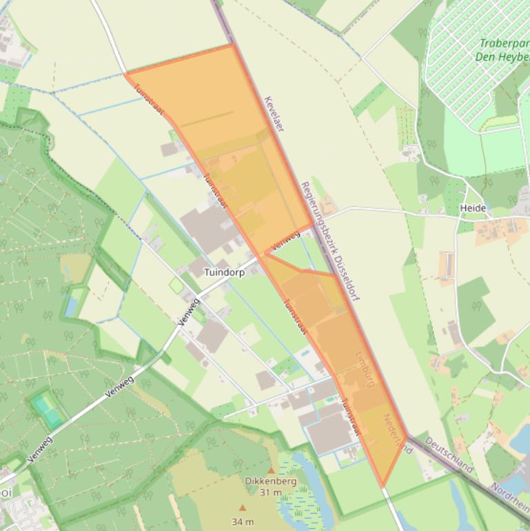 Kaart van postcodegebied 5856CH.