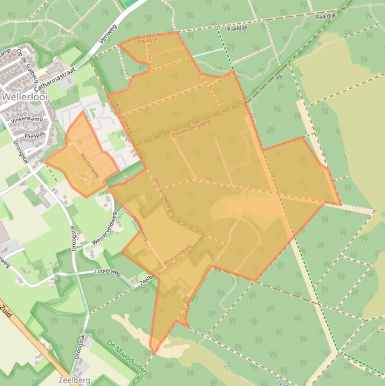 Kaart van postcodegebied 5856EB.