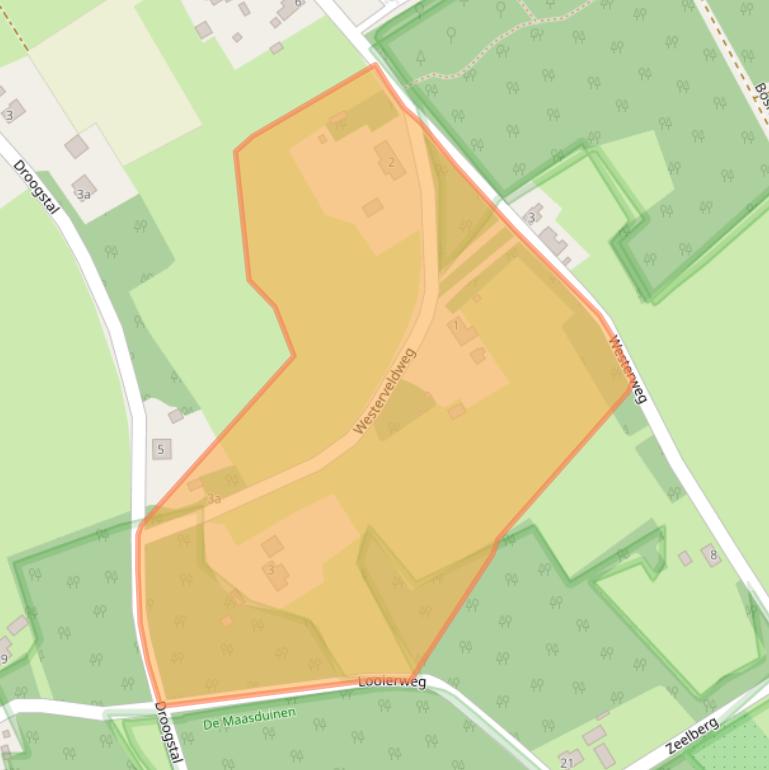 Kaart van postcodegebied 5856EC.