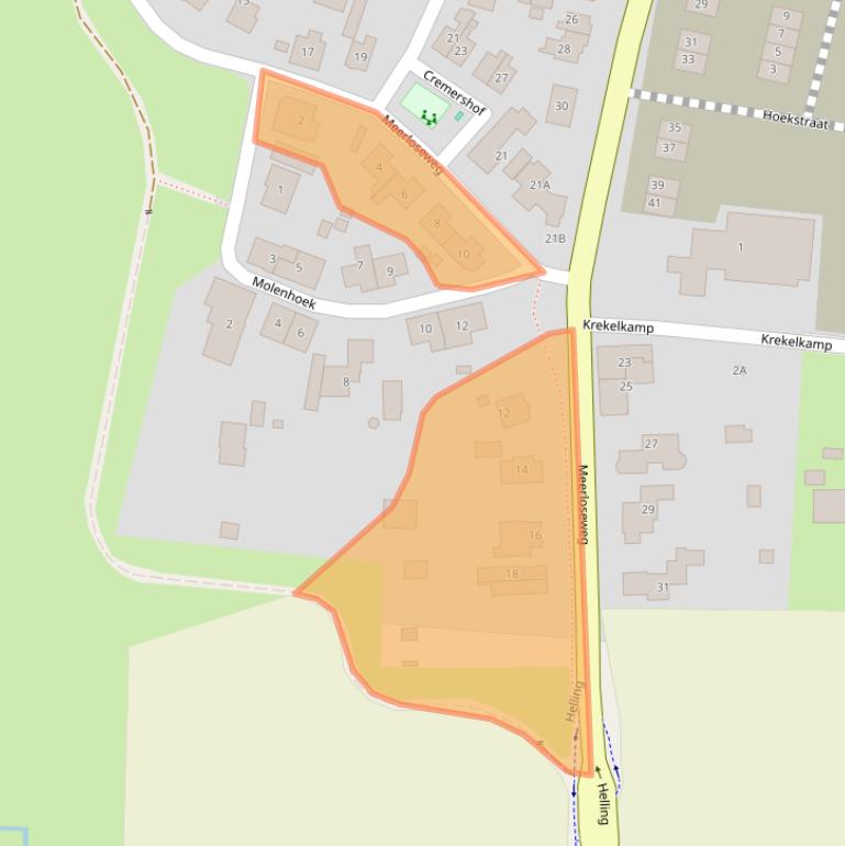 Kaart van postcodegebied 5861AC.