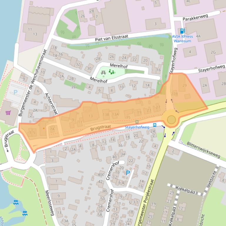 Kaart van postcodegebied 5861AJ.