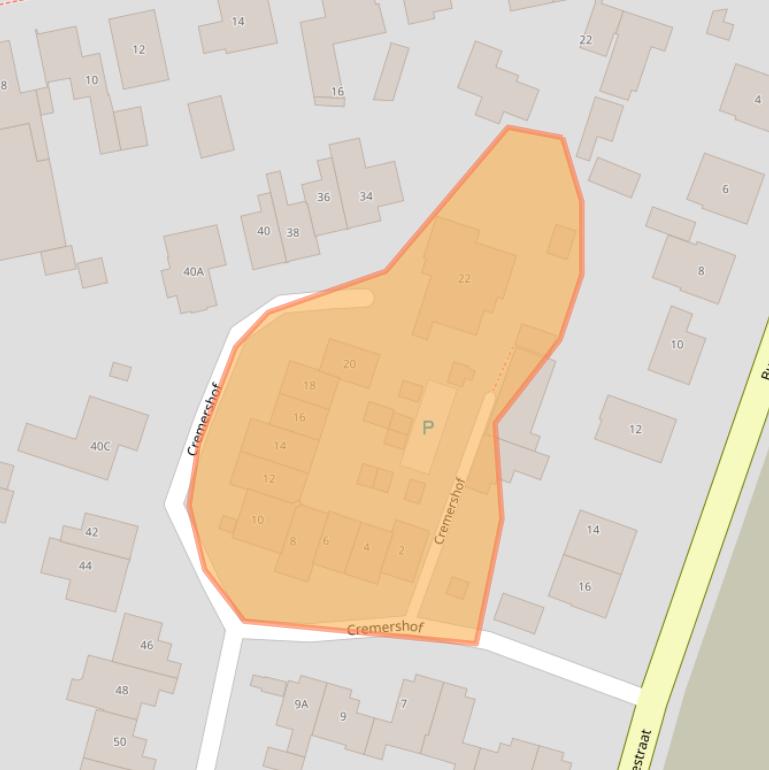 Kaart van postcodegebied 5861AP.