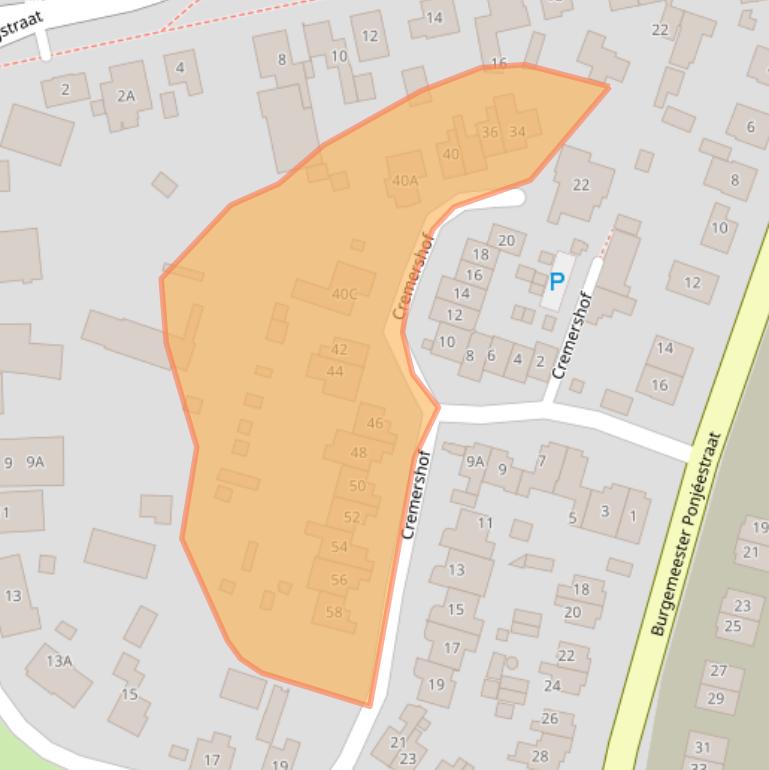 Kaart van postcodegebied 5861AR.