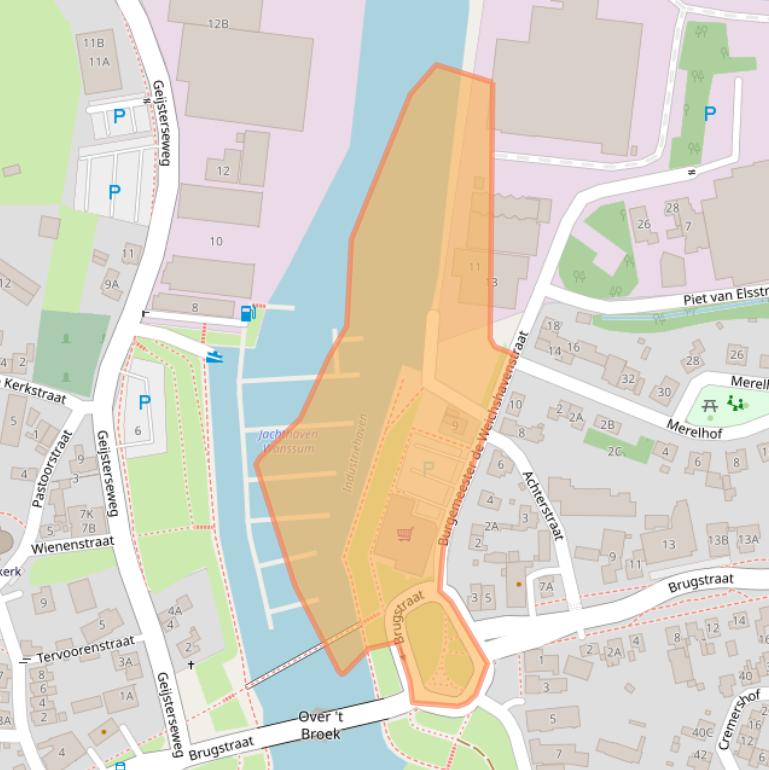 Kaart van postcodegebied 5861AX.
