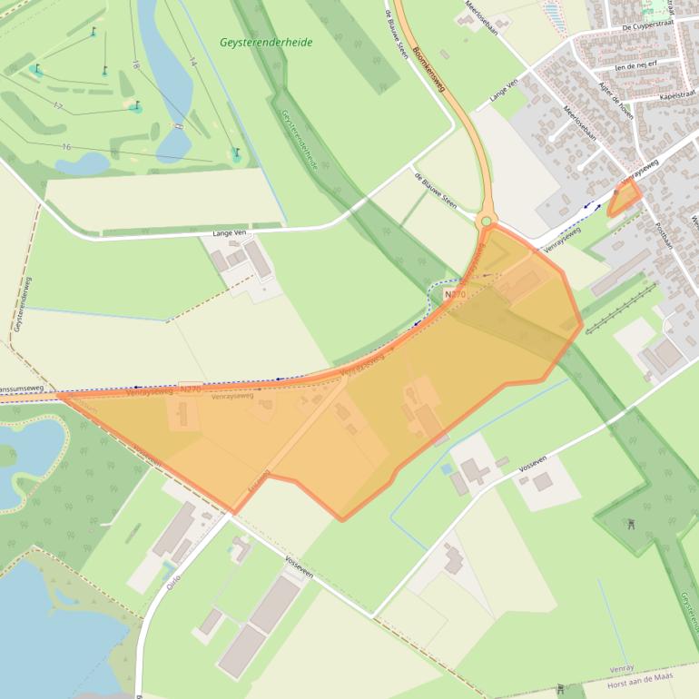 Kaart van postcodegebied 5861BC.