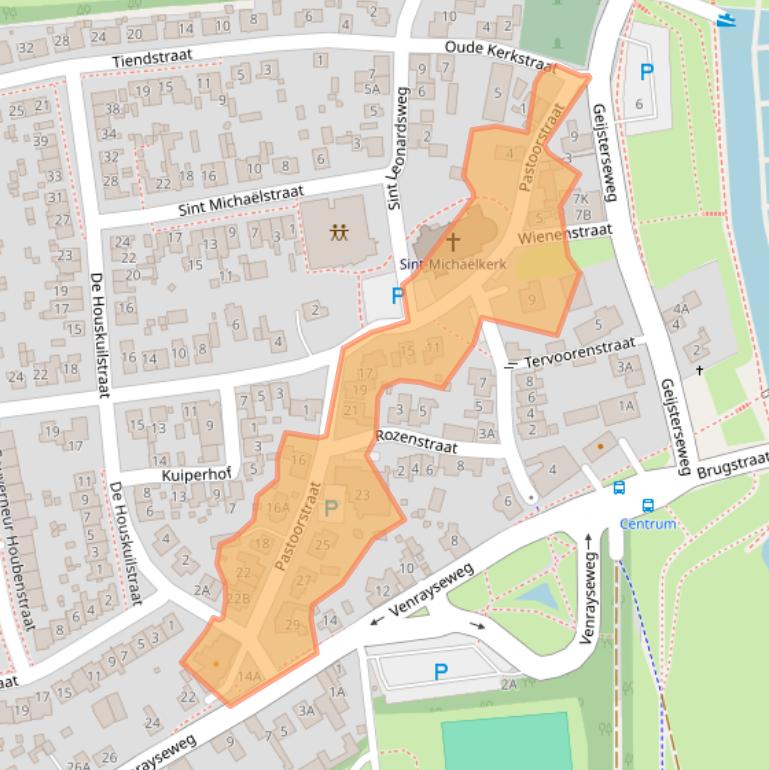 Kaart van postcodegebied 5861BJ.