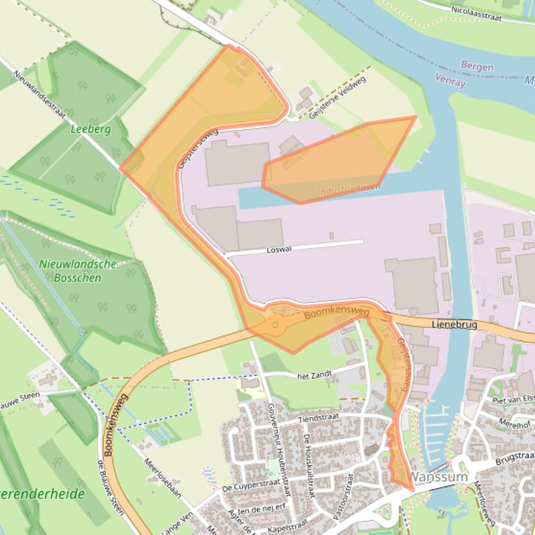 Kaart van postcodegebied 5861BK.