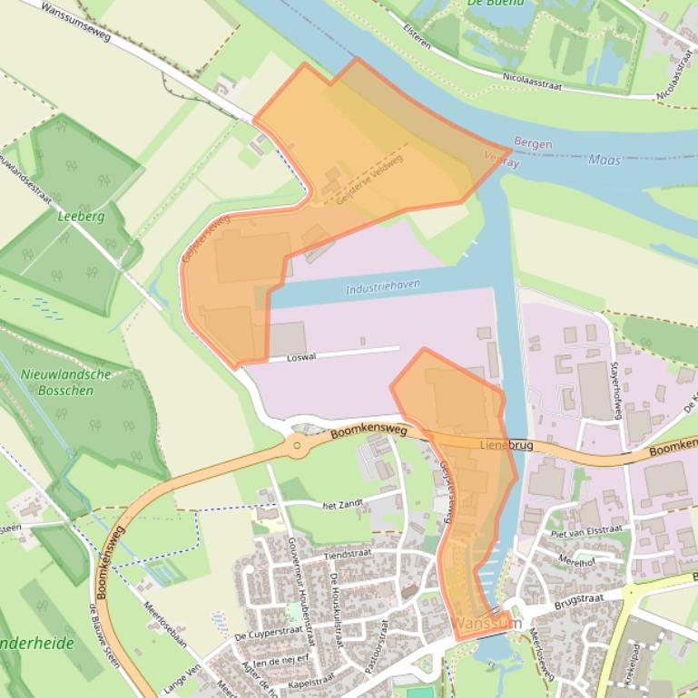 Kaart van postcodegebied 5861BL.