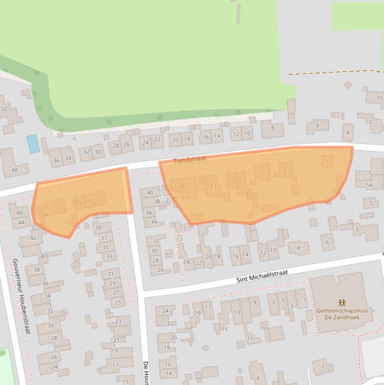 Kaart van postcodegebied 5861BS.