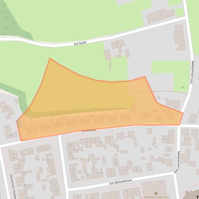 Kaart van postcodegebied 5861BT.