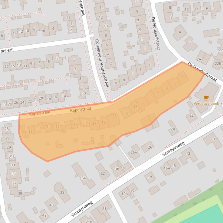 Kaart van postcodegebied 5861CA.