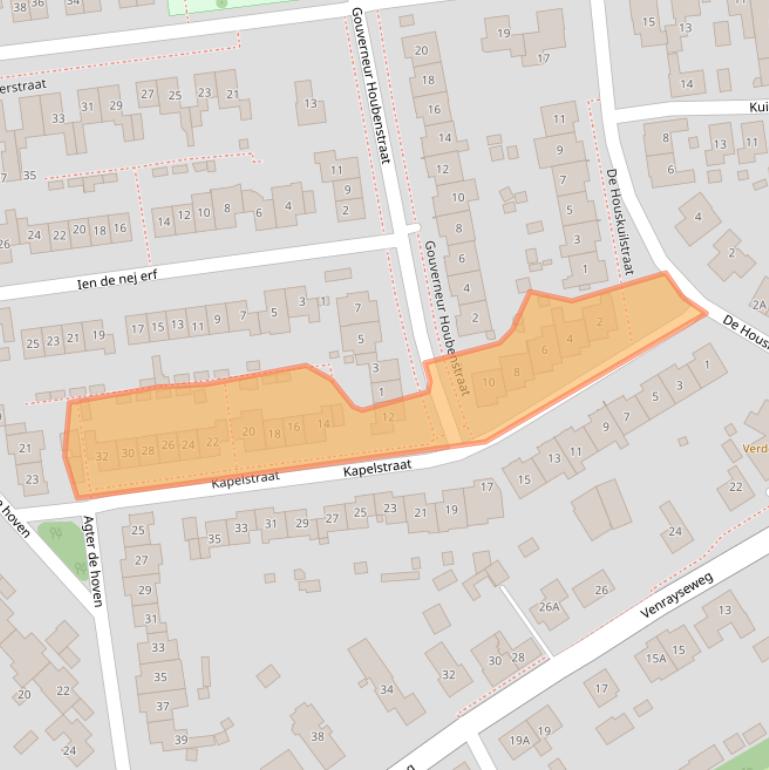 Kaart van postcodegebied 5861CB.