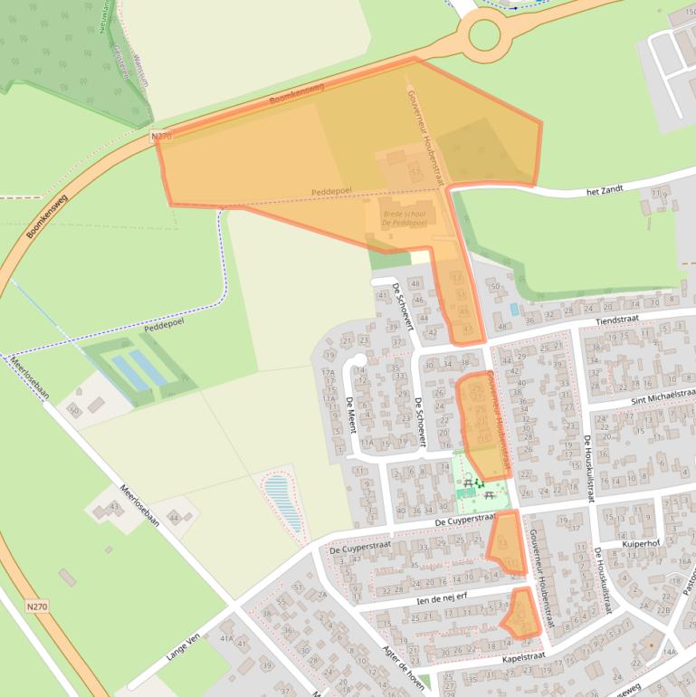 Kaart van postcodegebied 5861CC.