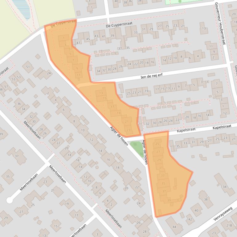 Kaart van postcodegebied 5861CH.