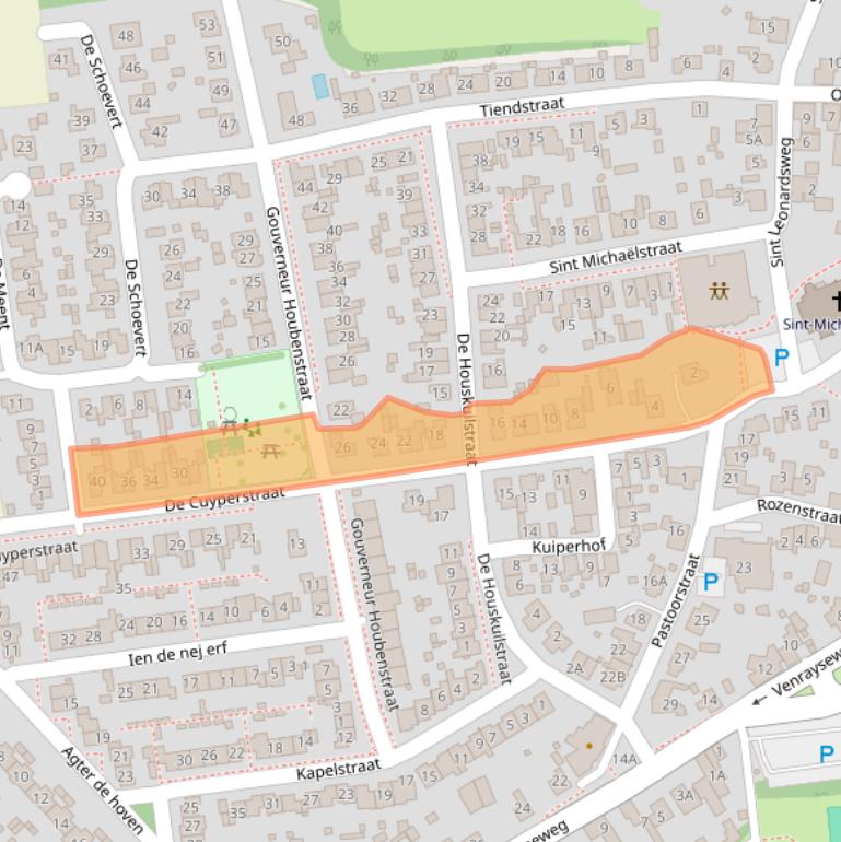 Kaart van postcodegebied 5861CM.