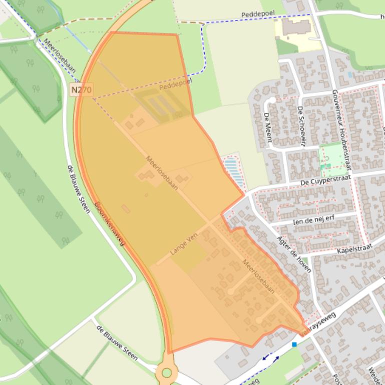 Kaart van postcodegebied 5861CP.