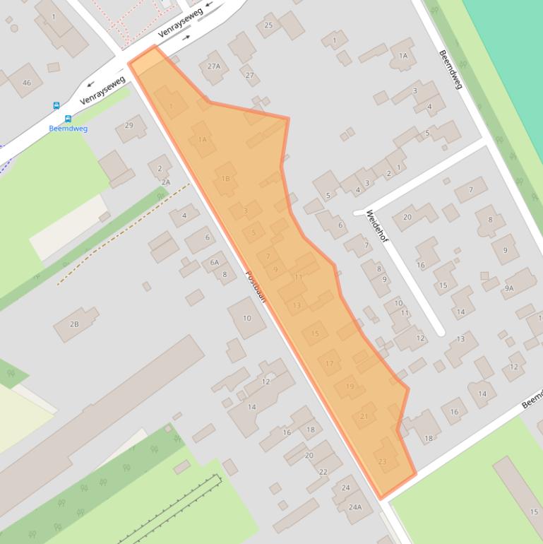 Kaart van postcodegebied 5861CS.