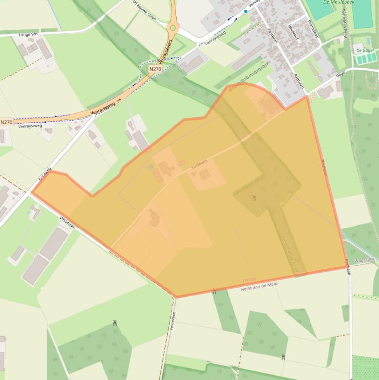 Kaart van postcodegebied 5861CV.