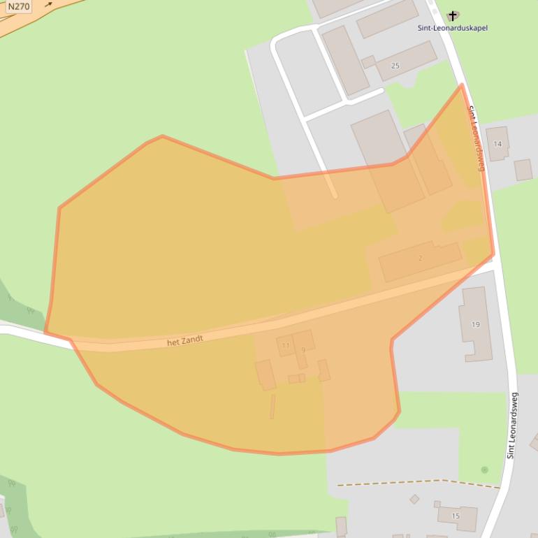 Kaart van postcodegebied 5861CW.