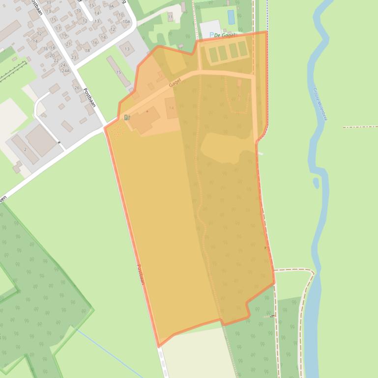 Kaart van postcodegebied 5861CZ.