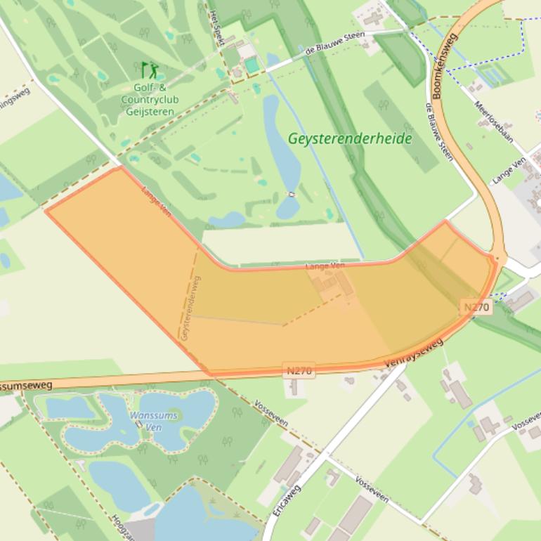 Kaart van postcodegebied 5861DA.