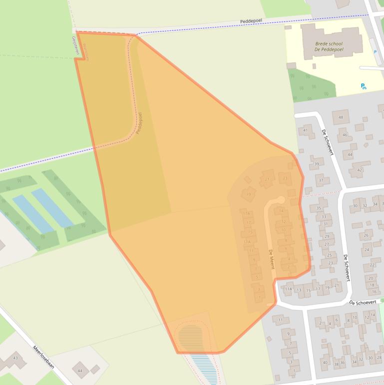 Kaart van postcodegebied 5861DE.