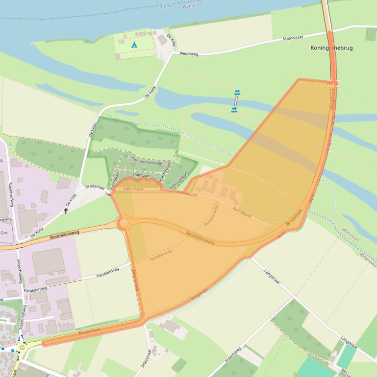 Kaart van postcodegebied 5861EA.