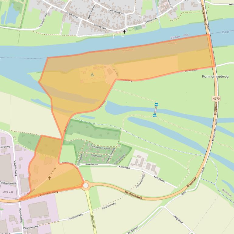 Kaart van postcodegebied 5861EH.