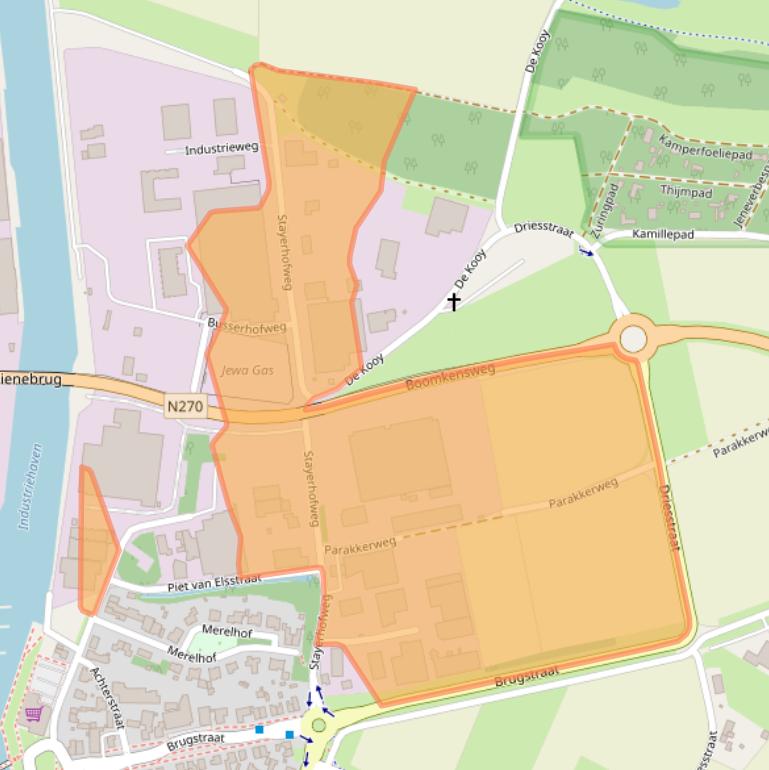 Kaart van postcodegebied 5861EJ.