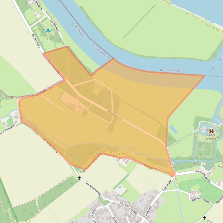 Kaart van postcodegebied 5862AB.