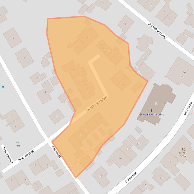 Kaart van postcodegebied 5862AJ.