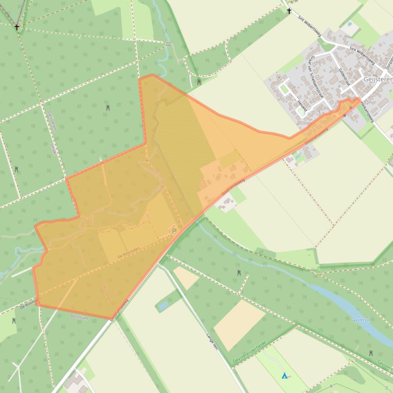 Kaart van postcodegebied 5862AP.