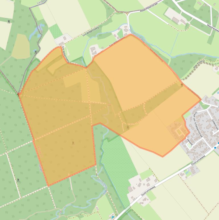 Kaart van postcodegebied 5862BA.