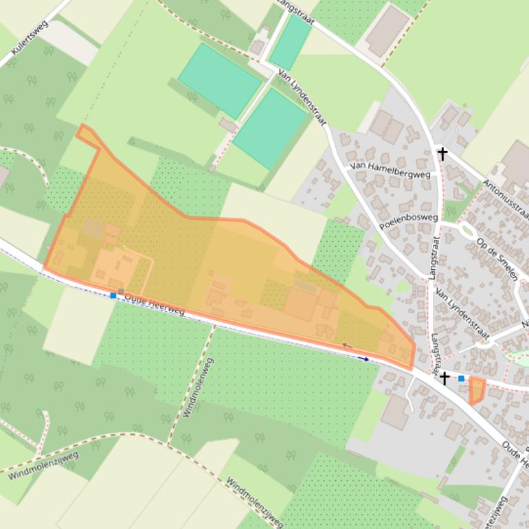Kaart van postcodegebied 5863AG.