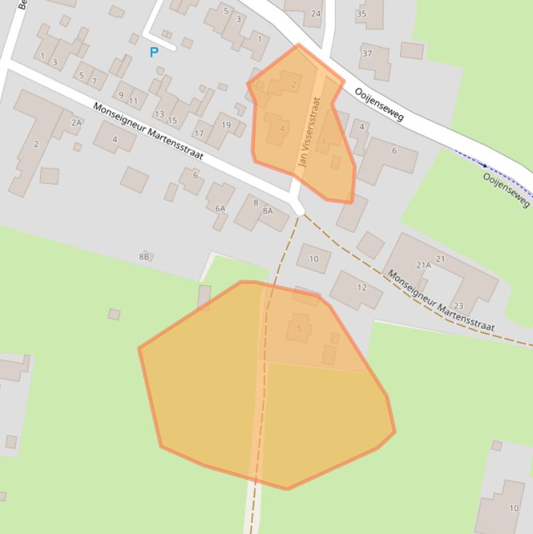 Kaart van postcodegebied 5863AK.
