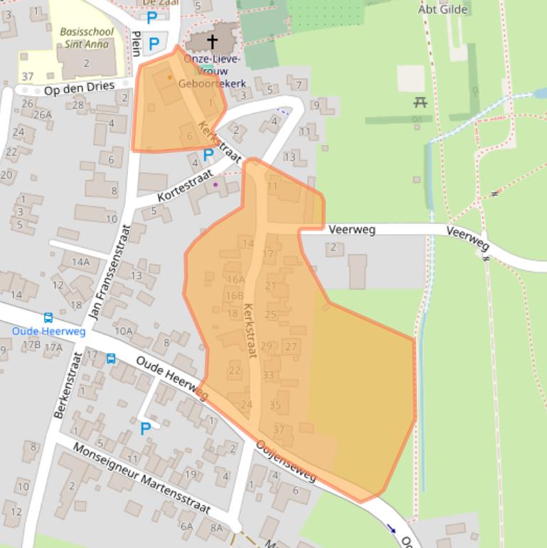 Kaart van postcodegebied 5863AP.