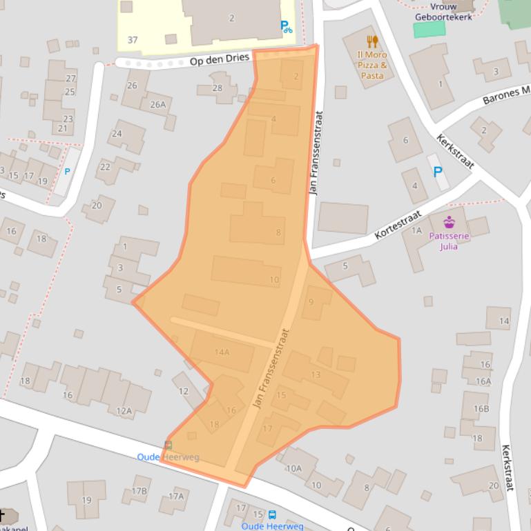 Kaart van postcodegebied 5863AV.