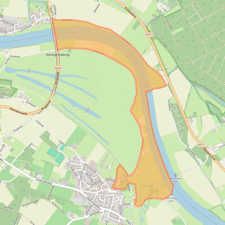 Kaart van postcodegebied 5863AW.
