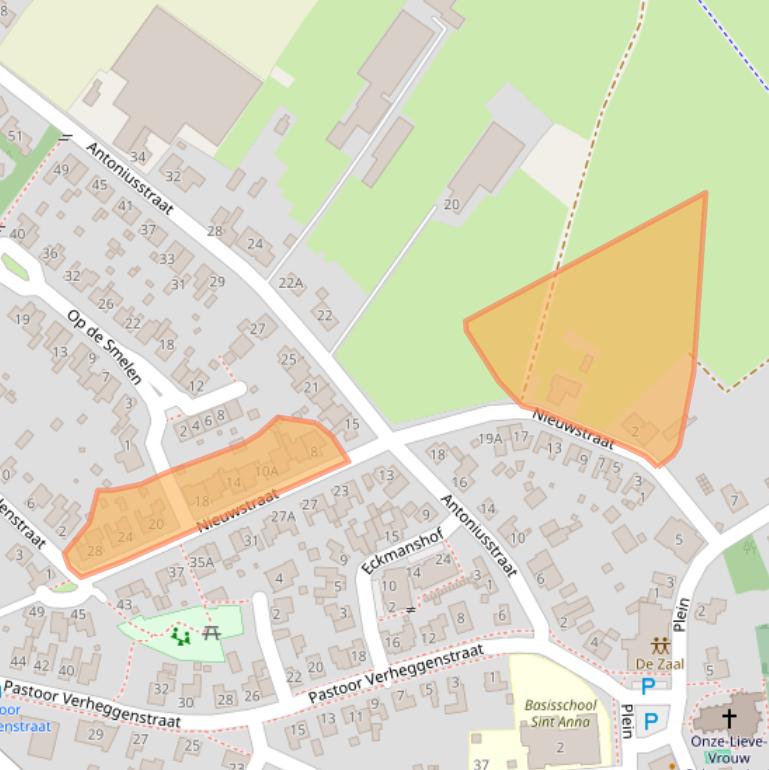 Kaart van postcodegebied 5863AZ.