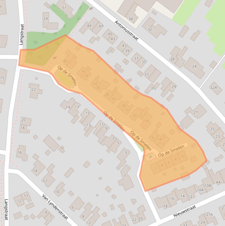 Kaart van postcodegebied 5863BM.