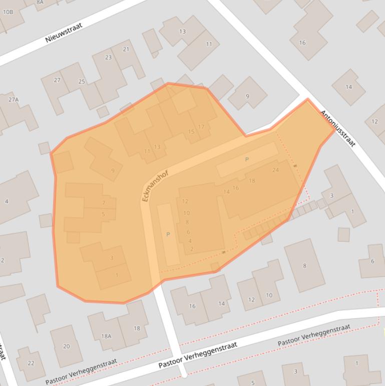 Kaart van postcodegebied 5863BR.