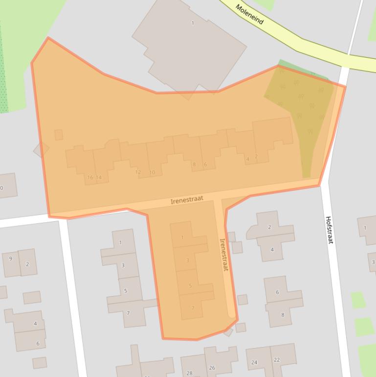 Kaart van postcodegebied 5864AD.