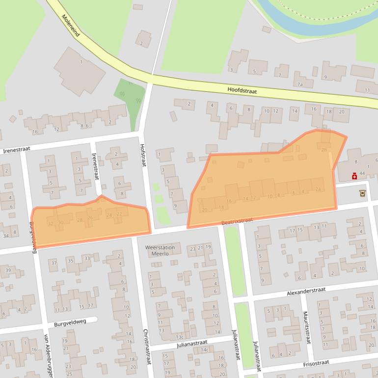 Kaart van postcodegebied 5864AH.