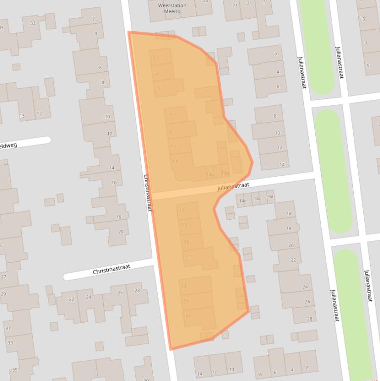 Kaart van postcodegebied 5864AK.