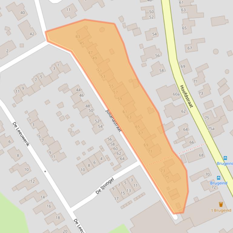 Kaart van postcodegebied 5864AP.