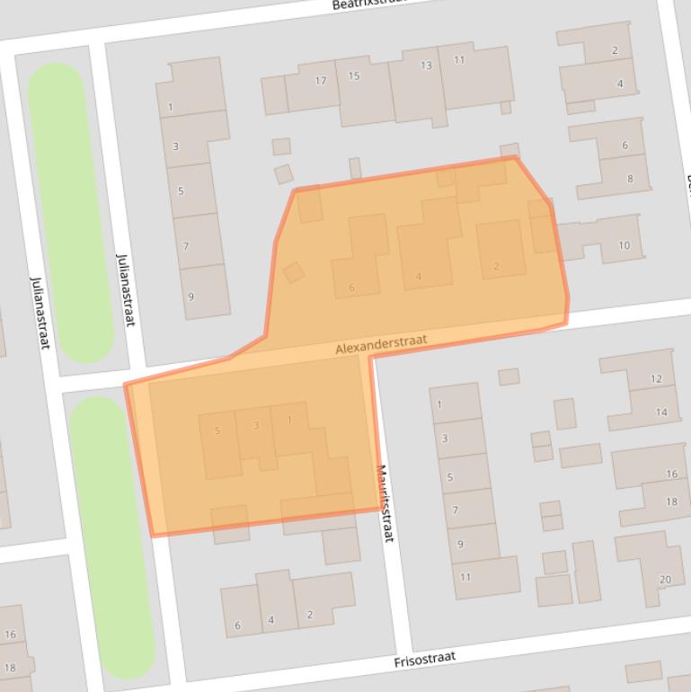 Kaart van postcodegebied 5864AS.